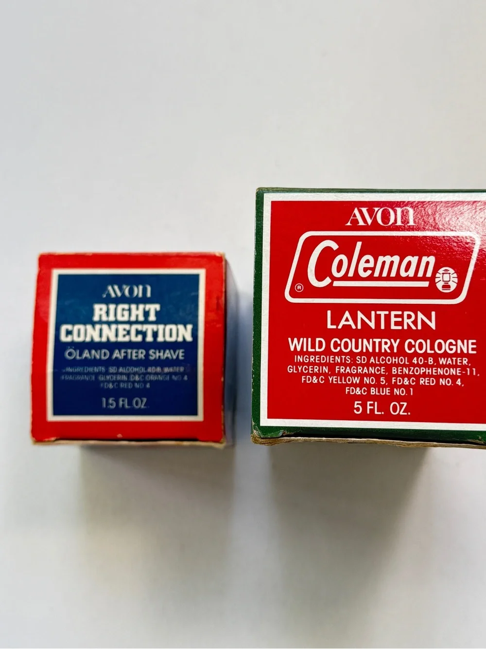 VTG Avon Lot Of 2 - Right Connection 1970s and Coleman Camping Lantern, NOS